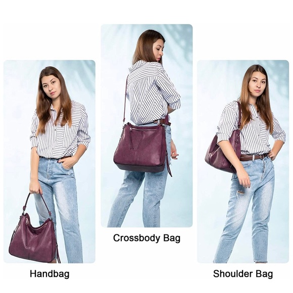 Realer Bag NWT Large Leather hobo bag/ crossbody 15x13x5 - Picture 5 of 13